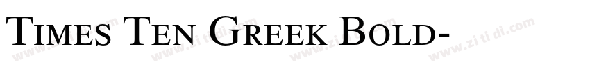Times Ten Greek Bold字体转换